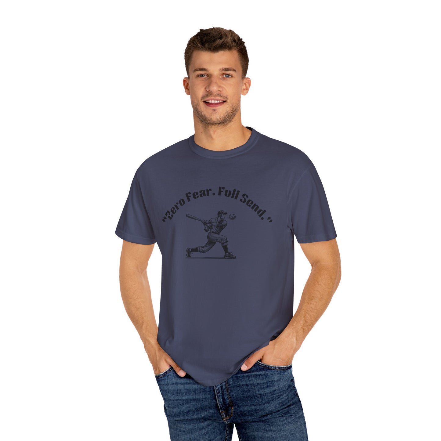 Youth Garment-Dyed T-shirt Zero Fear Full Send Moto Tee