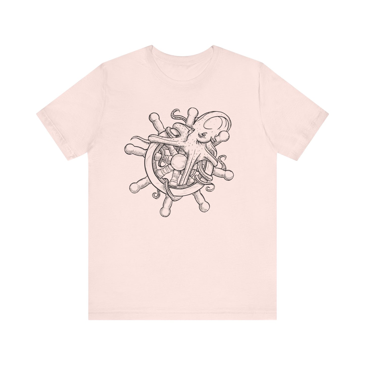 Nautical Octopus Tee, Unisex Short Sleeve Shirt, Ocean Lover Gift, Sea Life T-Shirt, Marine Adventure Apparel, Beach Vibes Wear