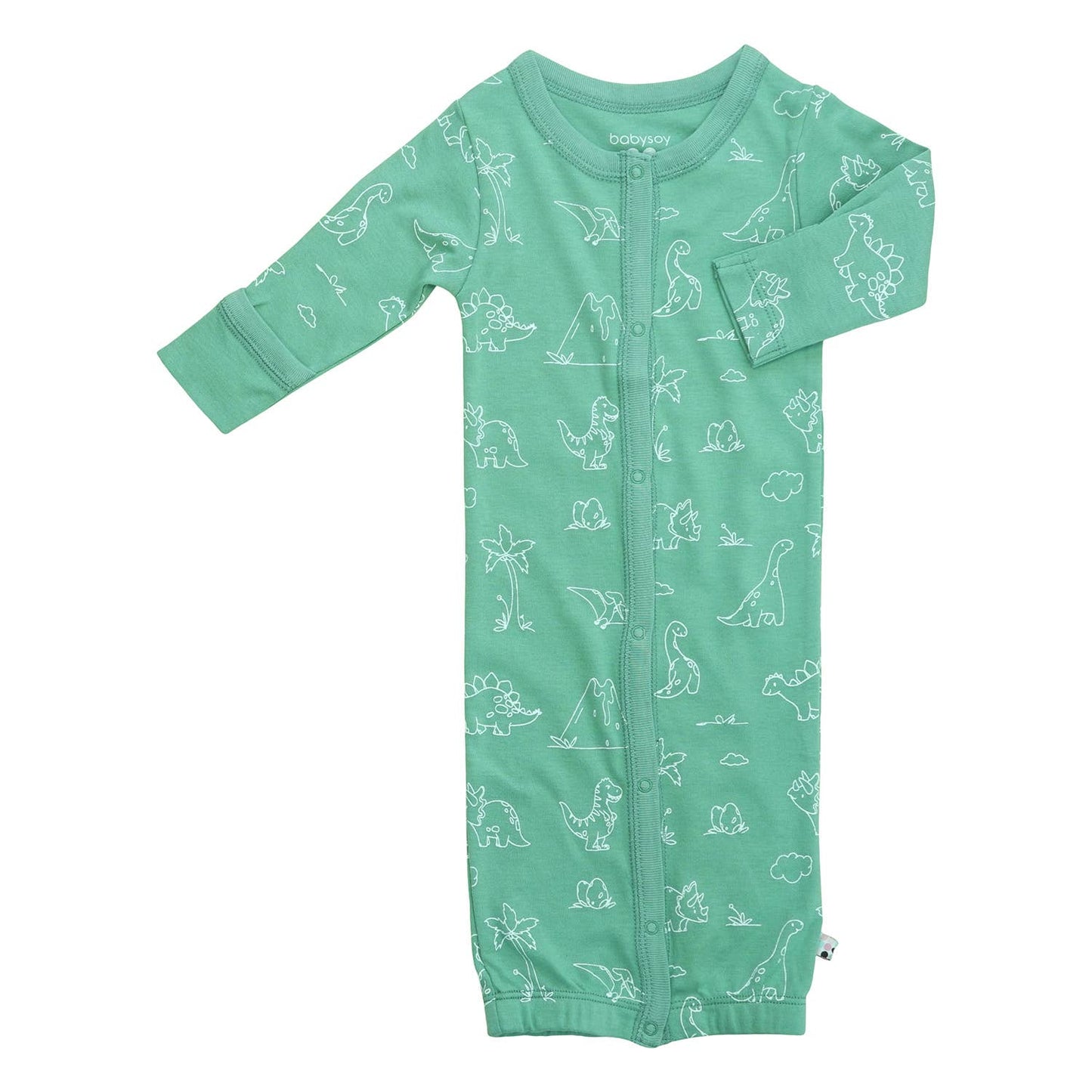 Babysoy Pattern Print Baby Snaps Gown