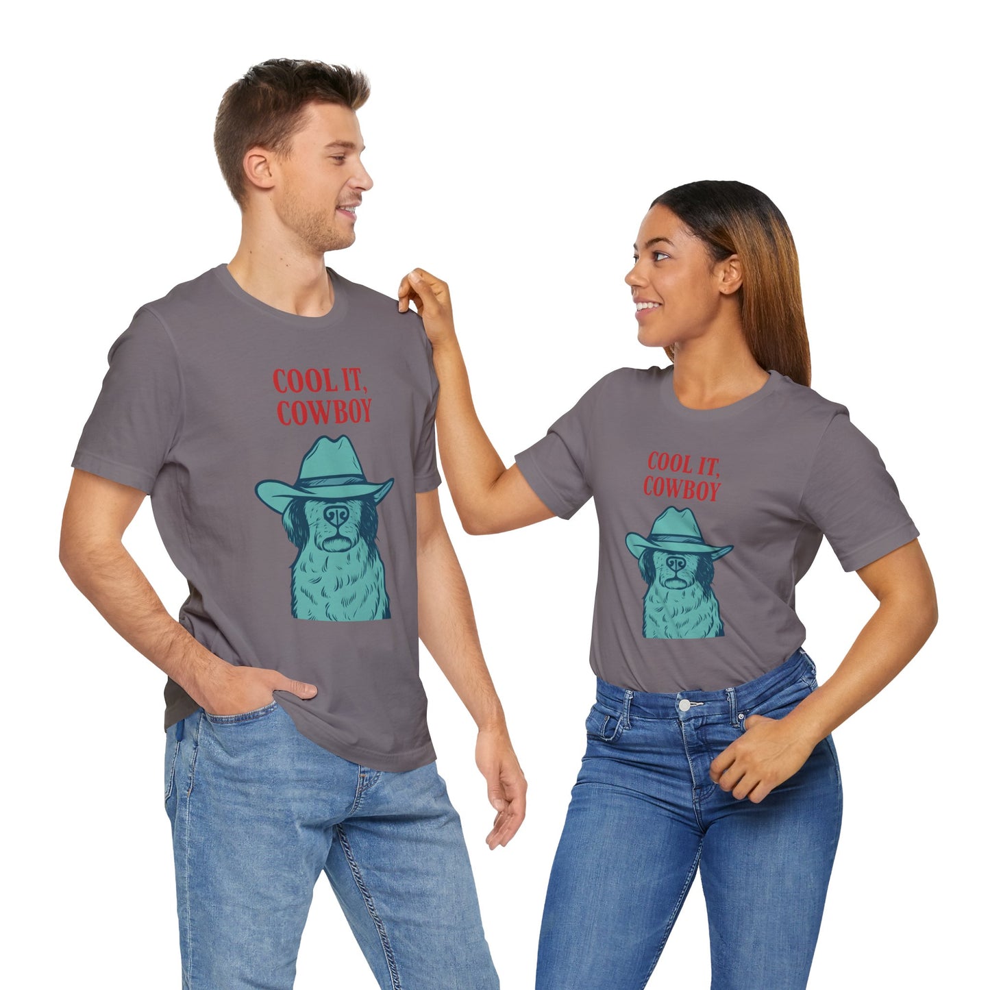 Cool It, Cowboy Unisex Tee - Fun Graphic T-Shirt for Dog Lovers, Birthday Gift, Country Style Fashion, Casual Wear