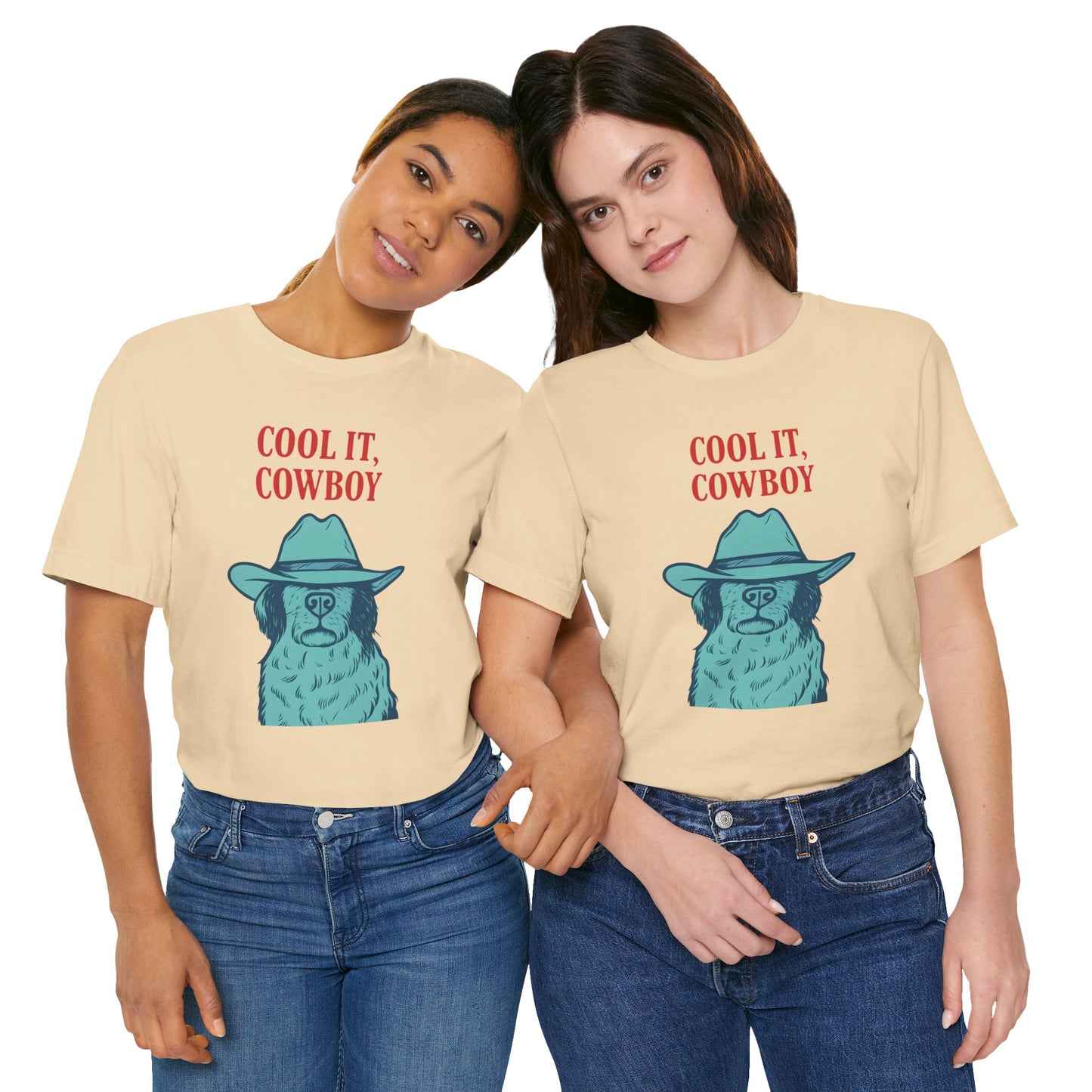 Cool It, Cowboy Unisex Tee - Fun Graphic T-Shirt for Dog Lovers, Birthday Gift, Country Style Fashion, Casual Wear