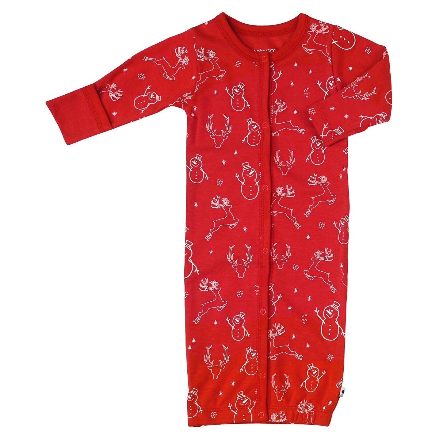 Babysoy Pattern Print Baby Snaps Gown