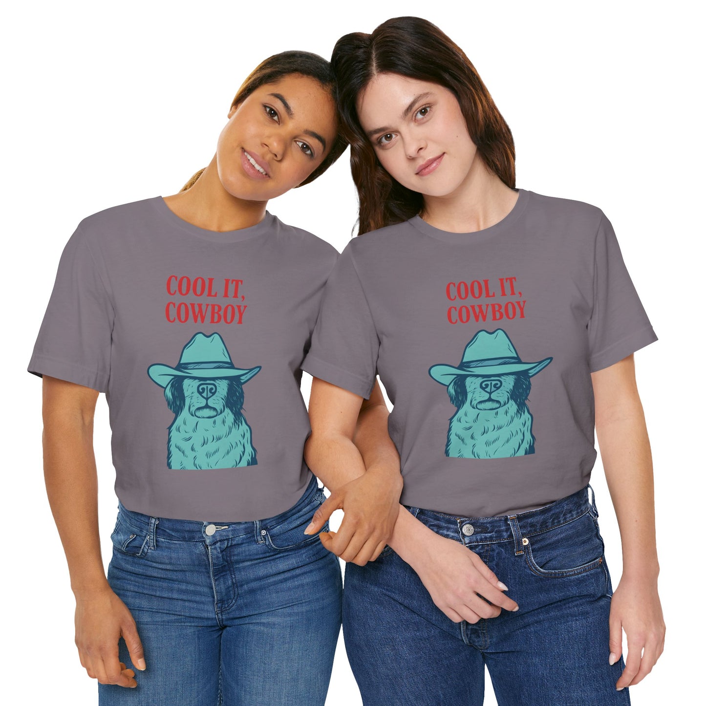 Cool It, Cowboy Unisex Tee - Fun Graphic T-Shirt for Dog Lovers, Birthday Gift, Country Style Fashion, Casual Wear