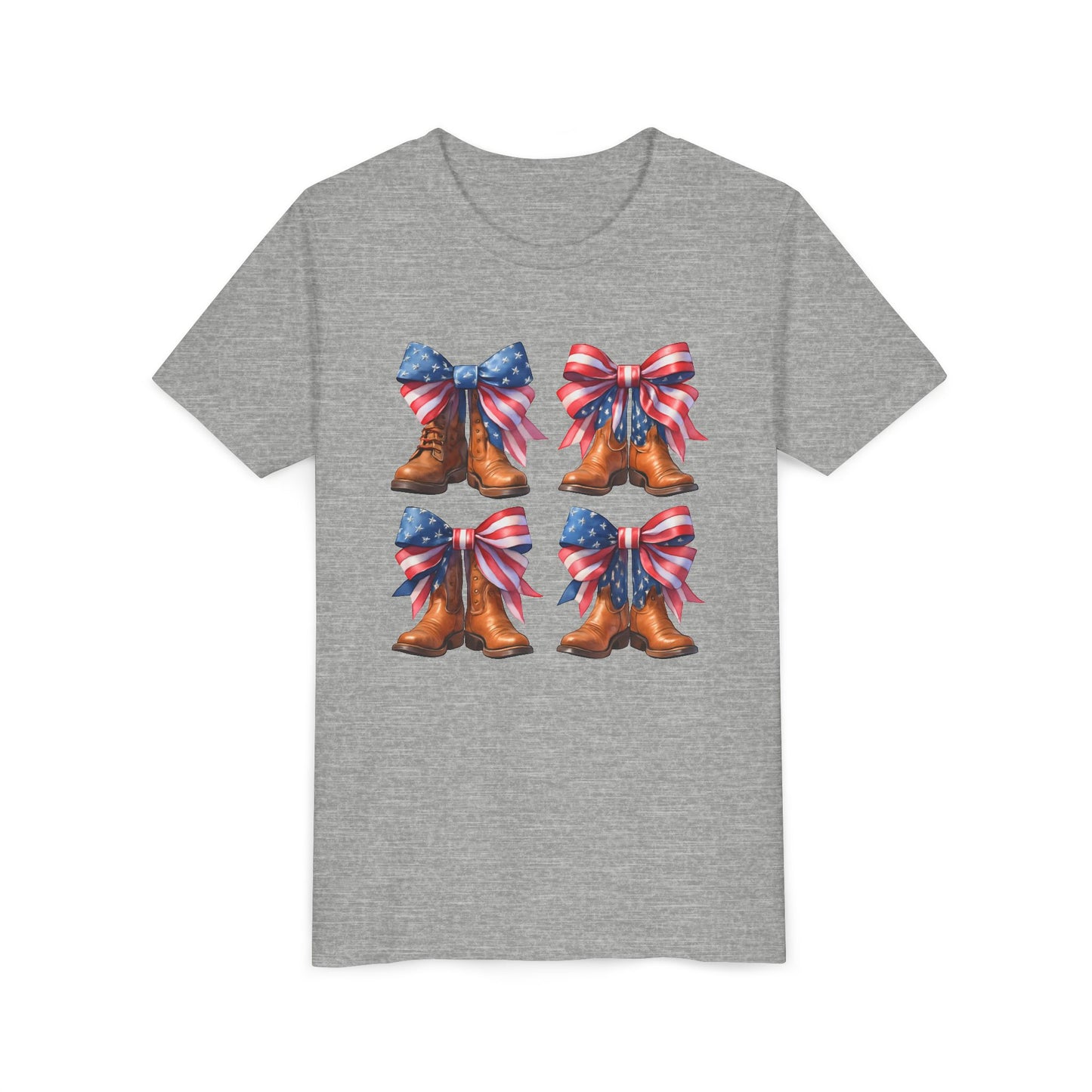 Patriotic Youth Tee, Youth Short Sleeve Shirt, 4th of July Shirt, Americana T-Shirt, Cute Kids Top for Independence Day