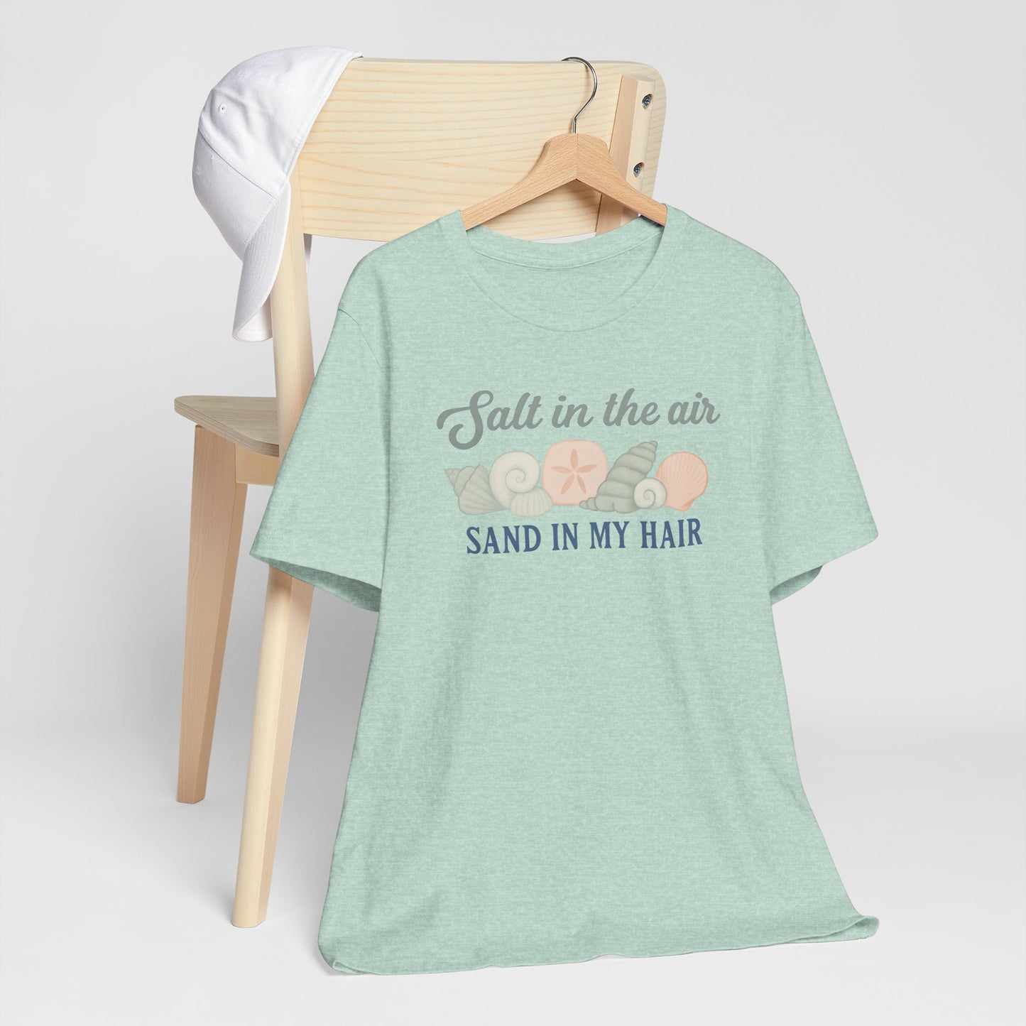 Salt in the Air, Sand in My Hair Unisex Tee | Beach Vibes Shirt, Summer Tee, Vacation Shirt, Nautical Gift, Bohemian Style