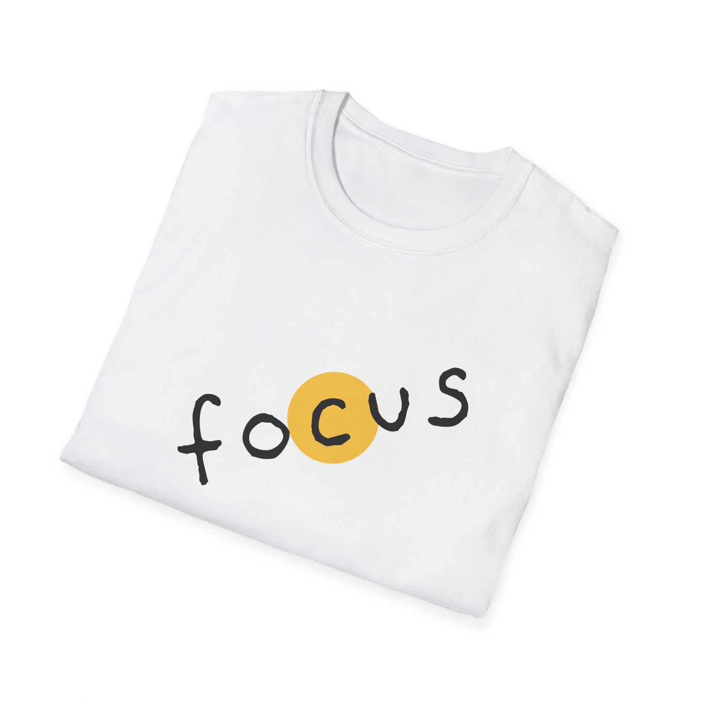 Focus Unisex Softstyle T-Shirt - Casual Wear, Motivational Gift, Inspirational Tee, Everyday Comfort, Unisex Apparel