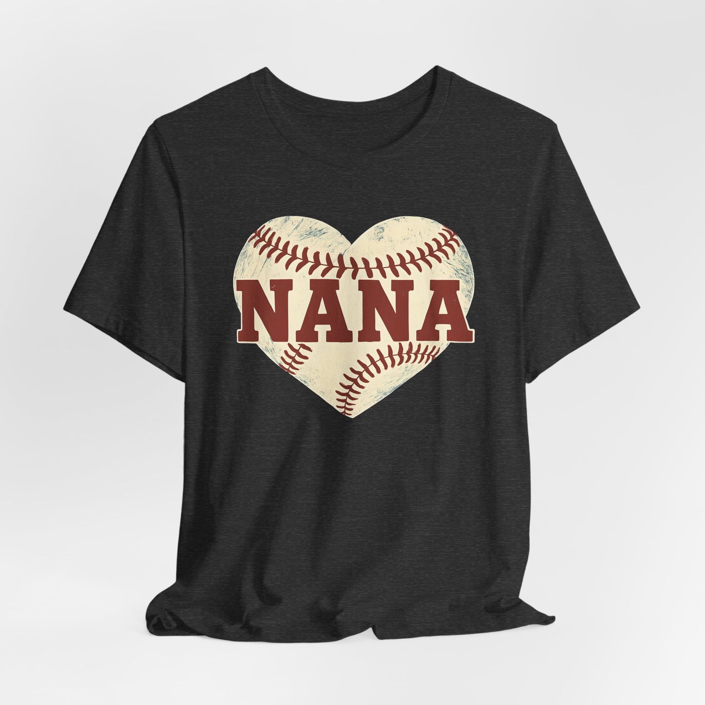 Nana Baseball Heart Tee, Unisex T-Shirt for Grandparents, Gifts for Mother's Day, Soft Cotton Tee, Family Love Shirt