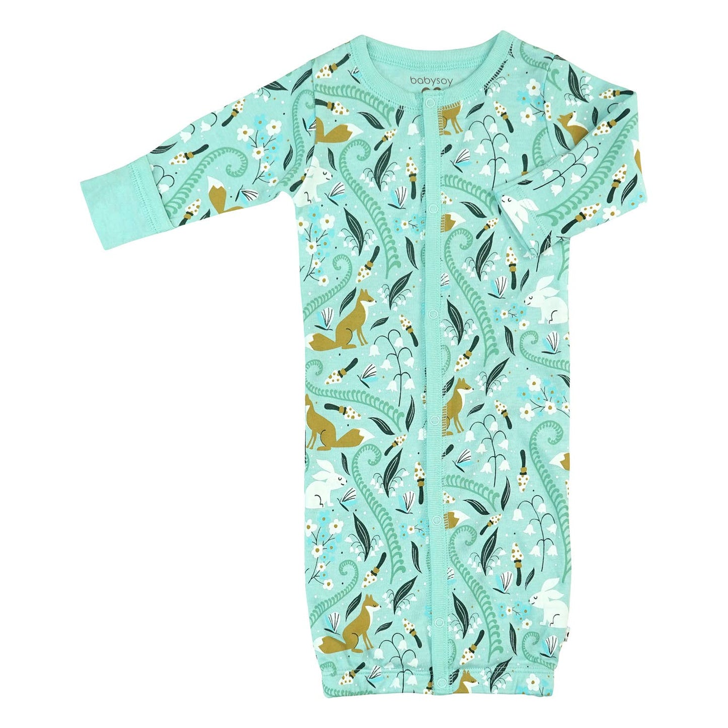 Babysoy Pattern Print Baby Snaps Gown