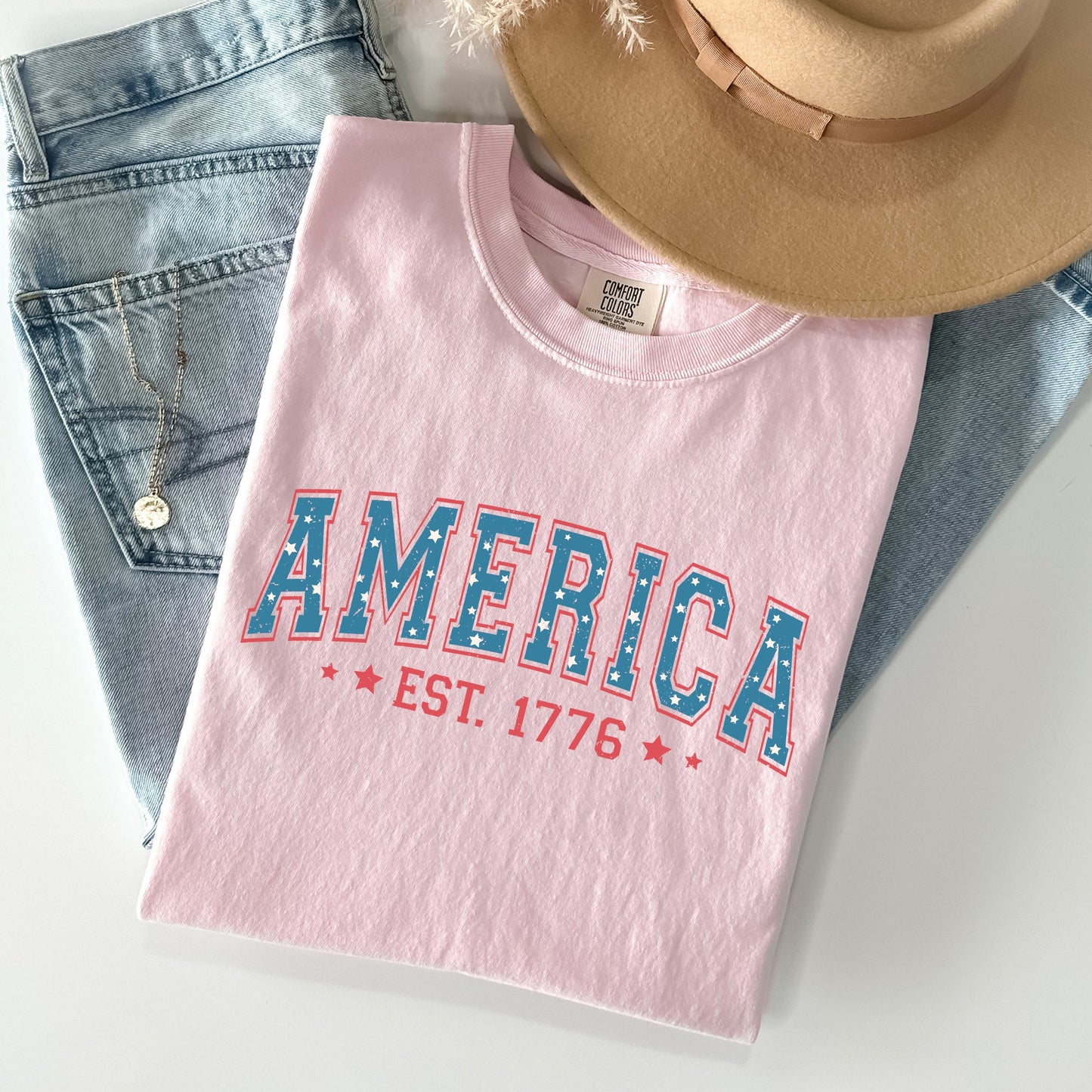 America, 1776, Patriotic, 4th of July Comfort Colors Tshirt