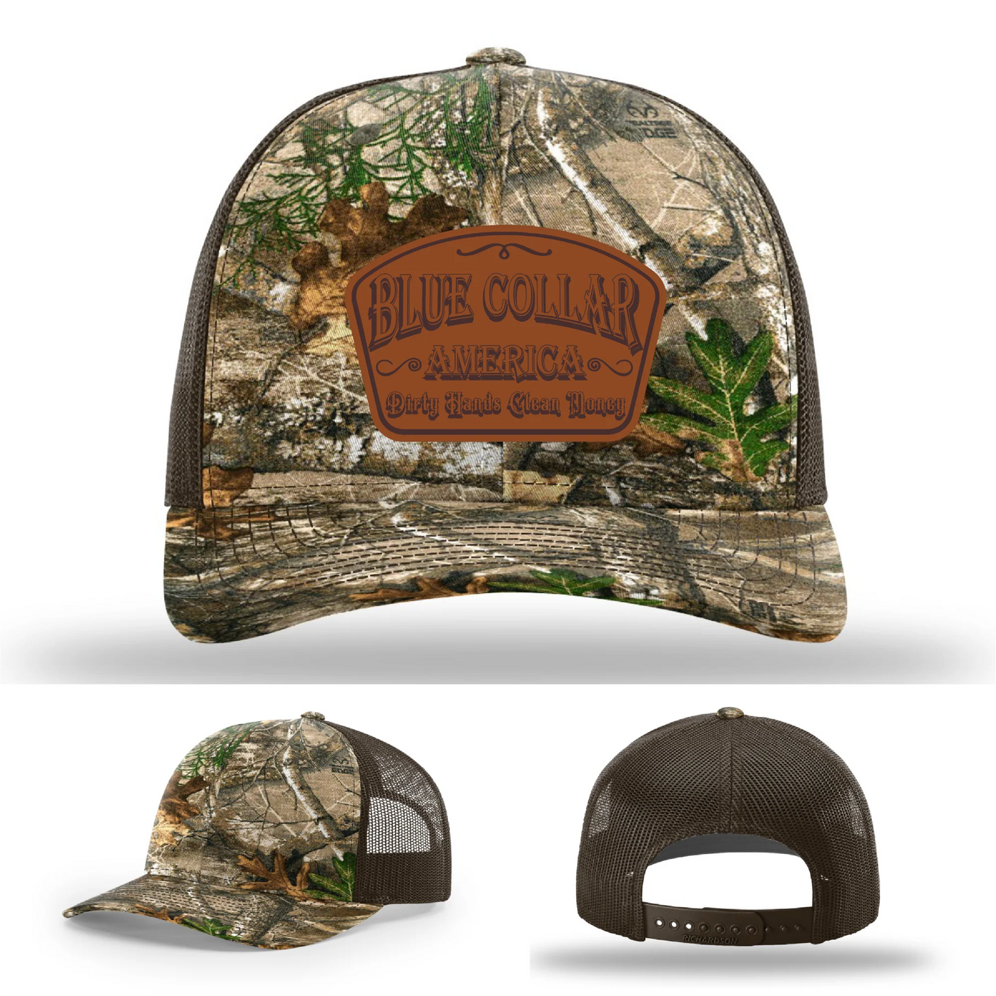 Dirty Hands Clean Money Leather Patch Hat