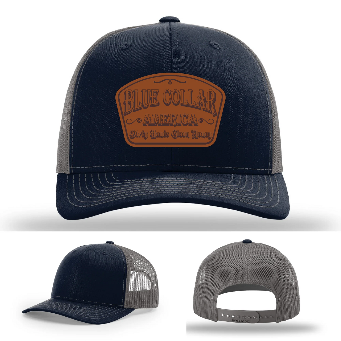 Dirty Hands Clean Money Leather Patch Hat