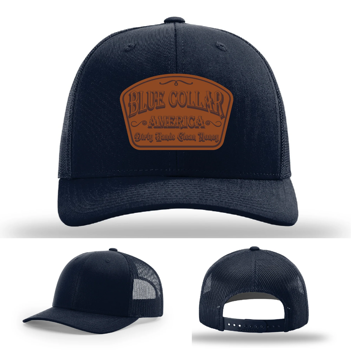 Dirty Hands Clean Money Leather Patch Hat
