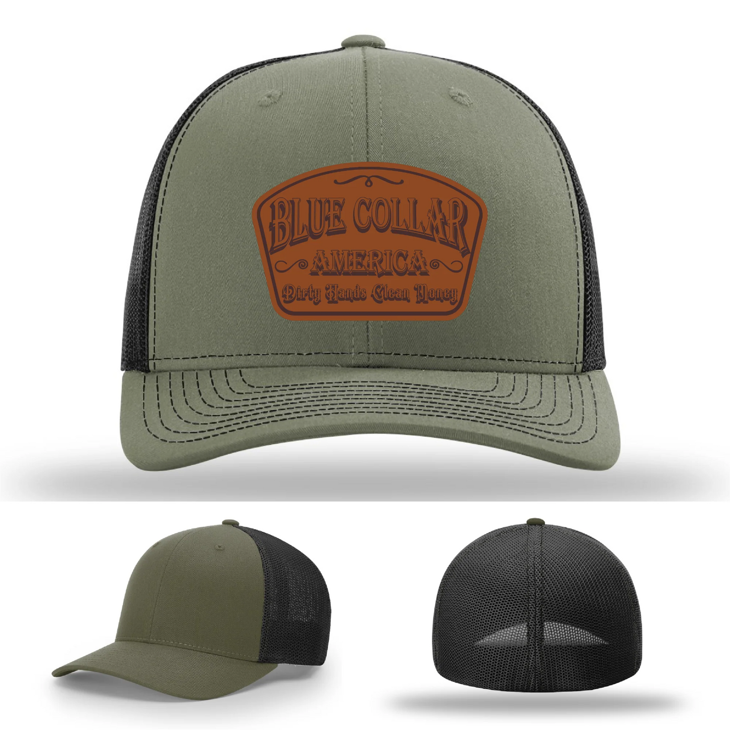 Dirty Hands Clean Money Leather Patch Hat