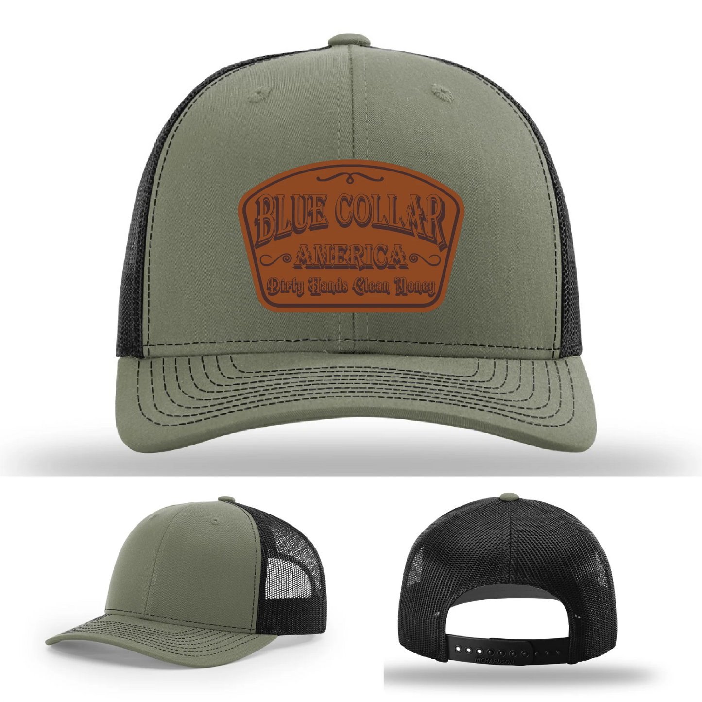 Dirty Hands Clean Money Leather Patch Hat