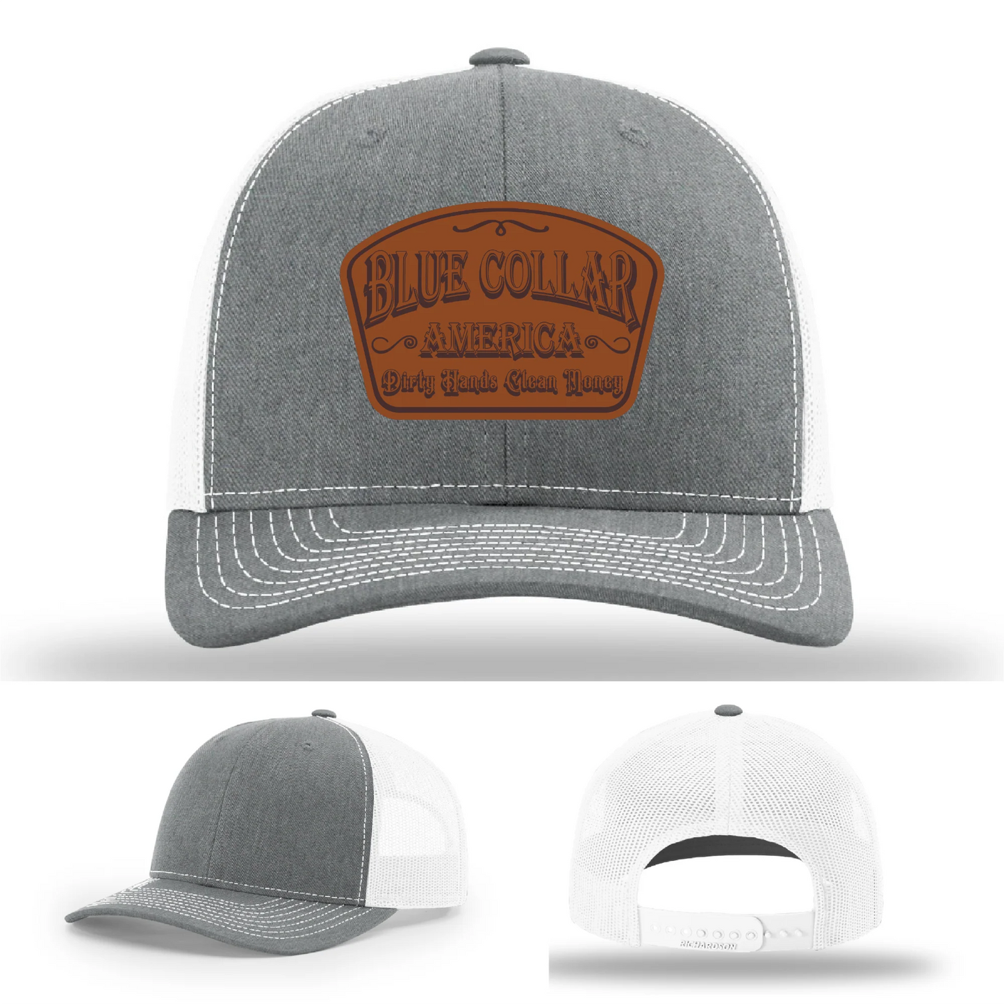 Dirty Hands Clean Money Leather Patch Hat