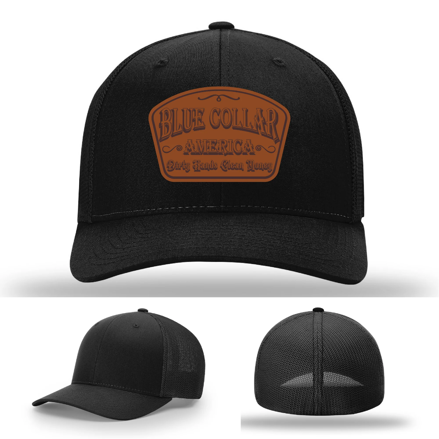 Dirty Hands Clean Money Leather Patch Hat
