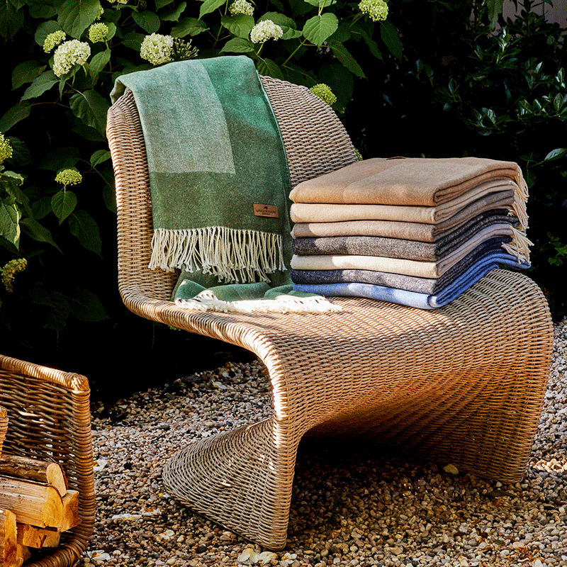 Border Herringbone Throw