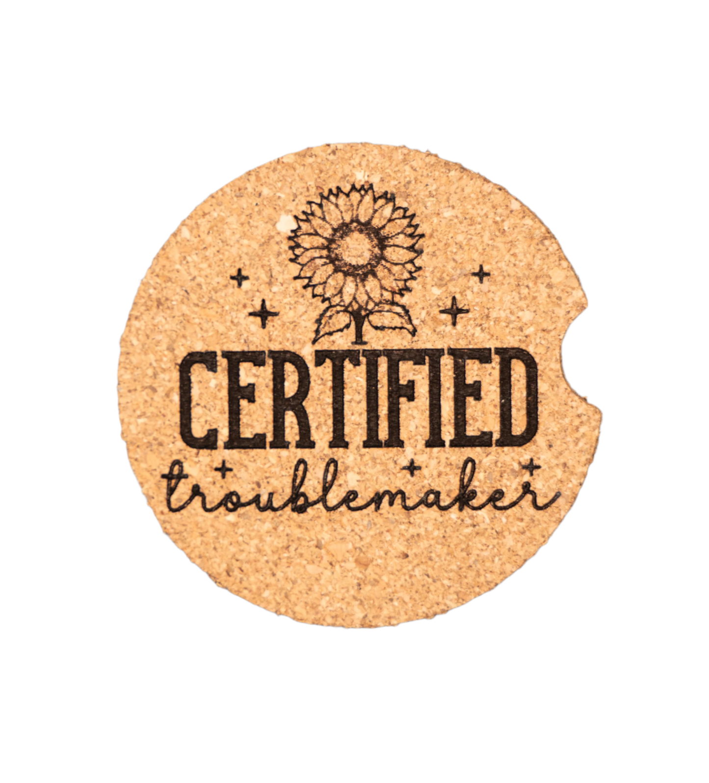 Certified Troublemaker Car Coaster