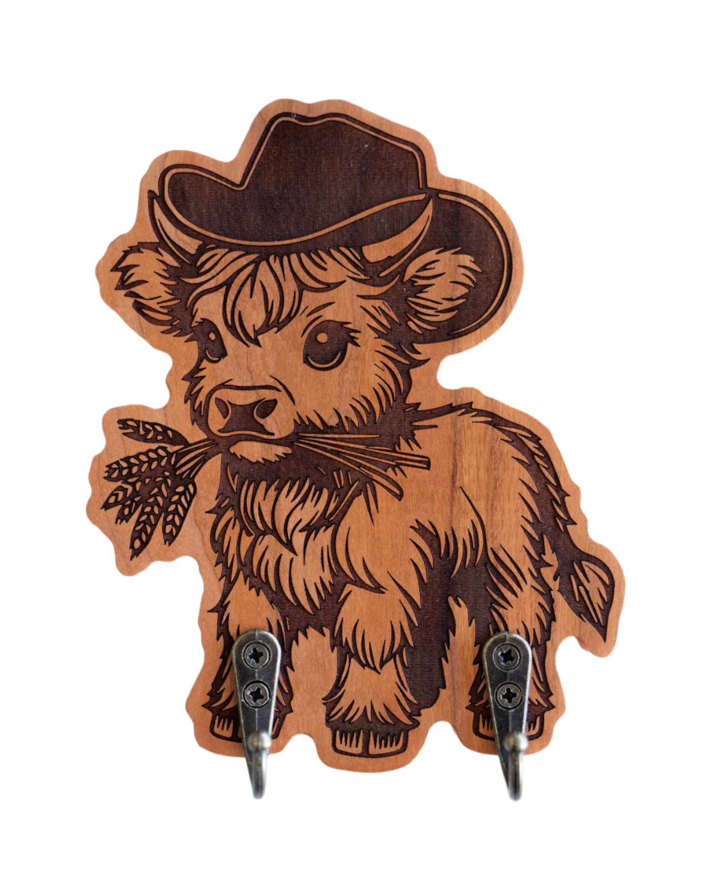 Cowboy Highland Cow Wall Hanger