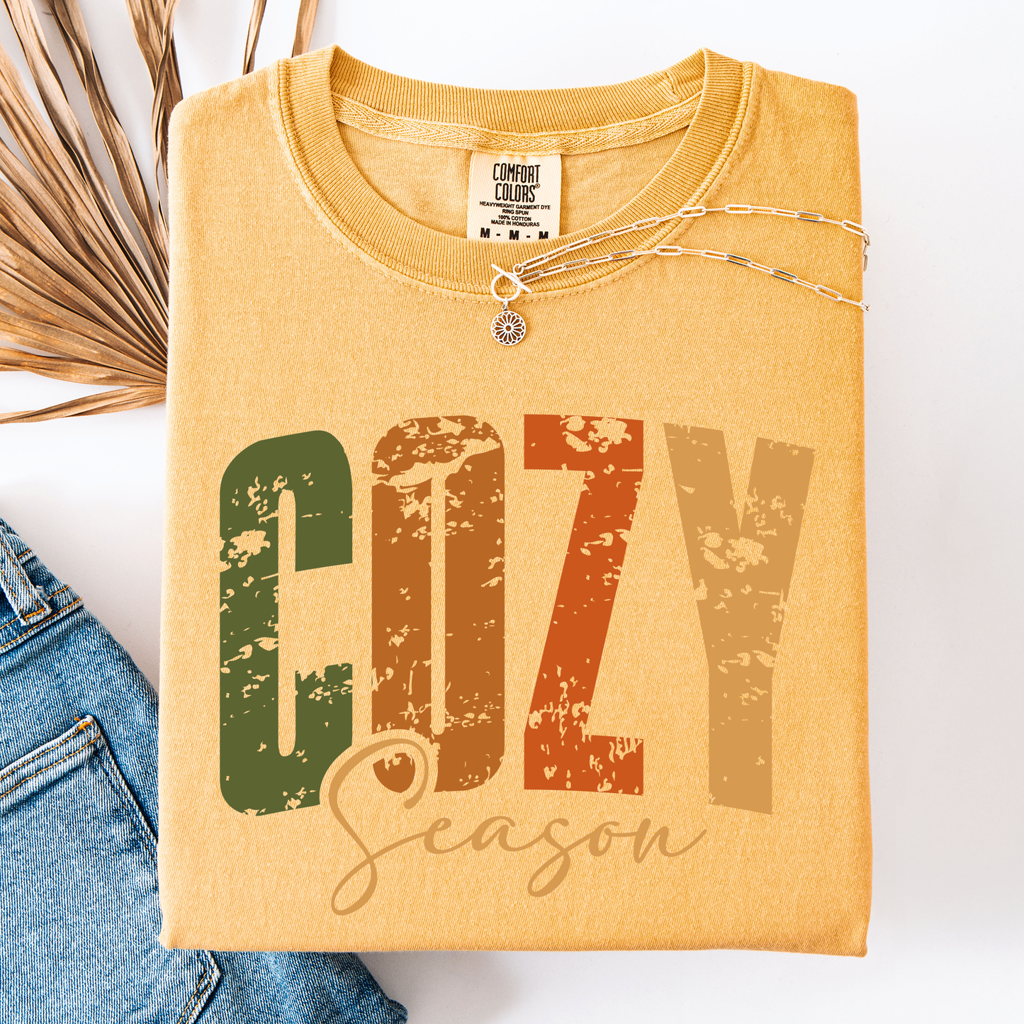 Cozy Season, Fall Vibes, Retro Varsity, Autumn, Pumpkin, Comfort Colors T-Shirt