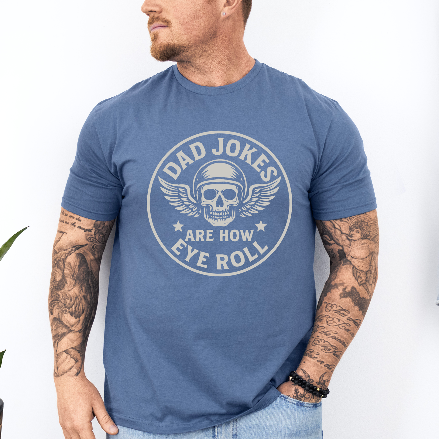 Dad Jokes Are How Eye Roll, Funny, Father's Day, Husband, Guy Gift, Brother, Soft Style T-Shirt