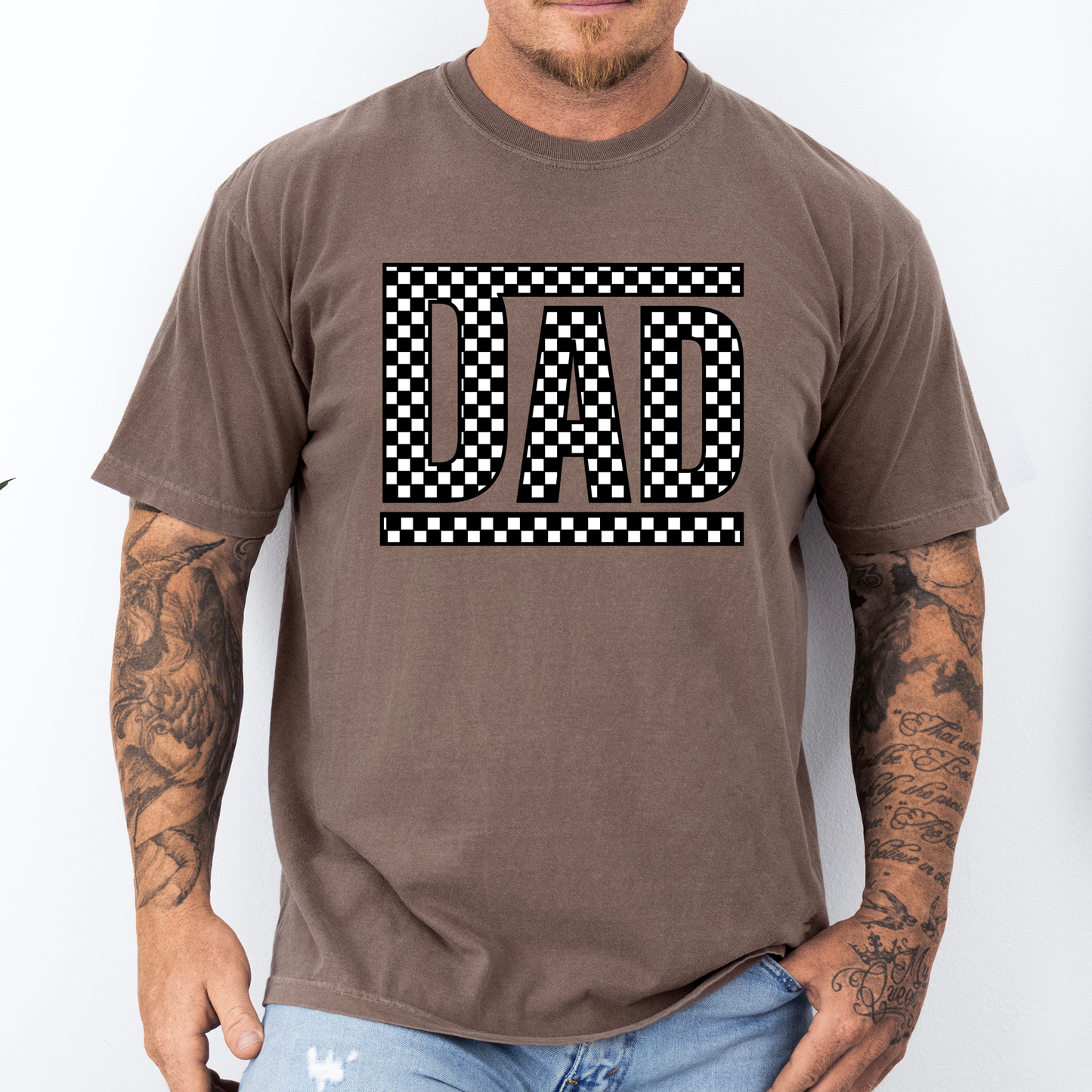 Dad, Retro Checkered, Father's Day, Boyfriend, Husband, Brother, Guy Gift, Comfort Colors T-Shirt