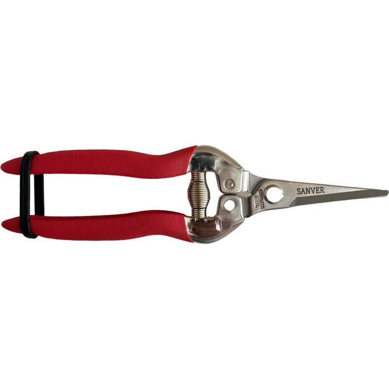 SANVER Needle Nose Long Straight Harvest Shear S300 Stainless Steel