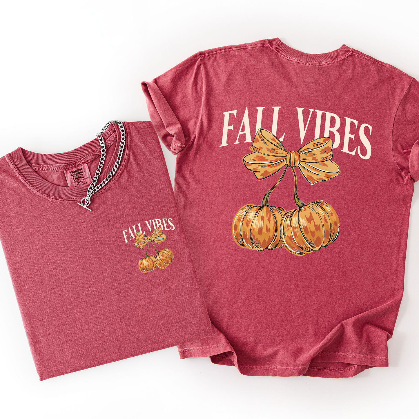 Fall Vibes, Pumpkins, Cherry, Autumn, Halloween, Comfort Colors T-Shirt