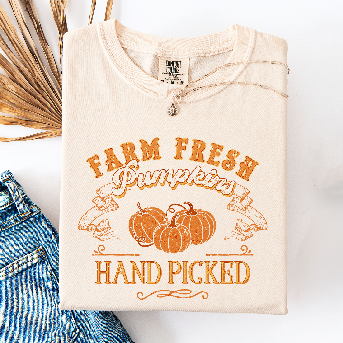 Farm Fresh Pumpkins, Hand Picked, Halloween, Fall, Autumn, Farm, Comfort Colors T-Shirt