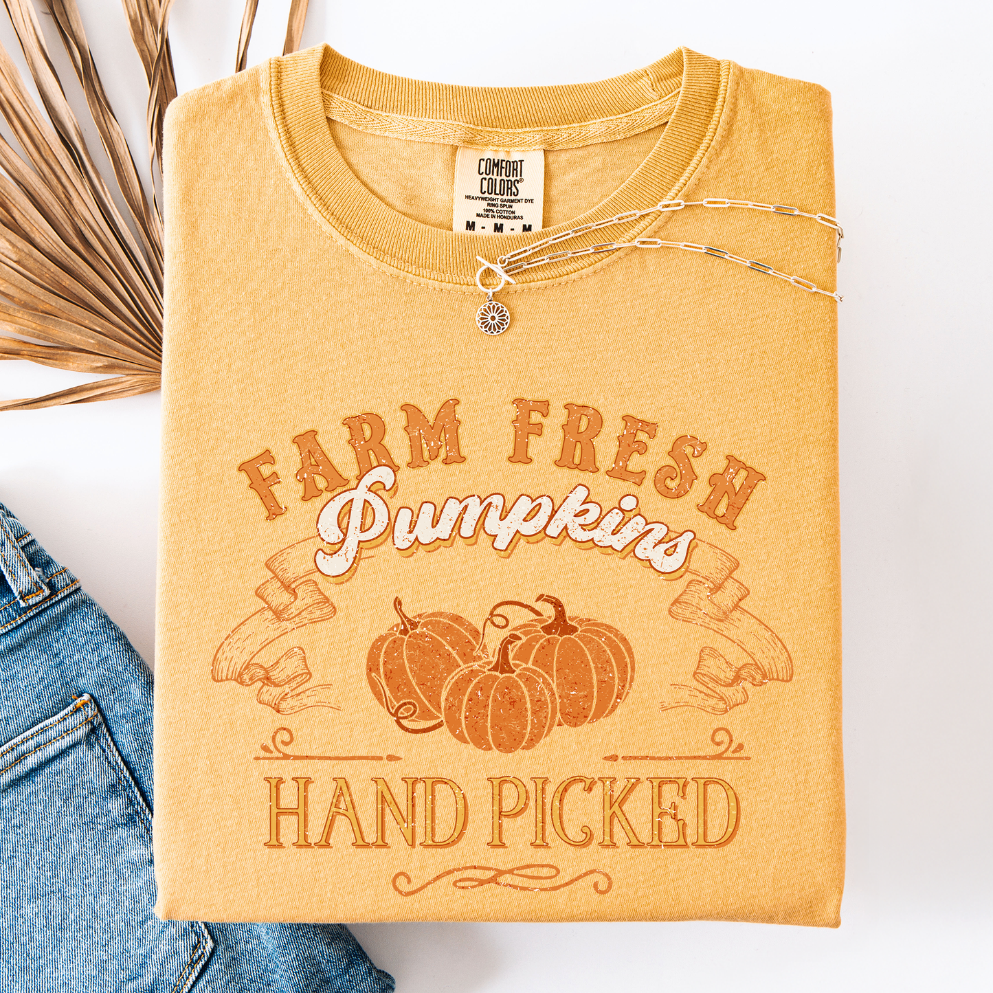 Farm Fresh Pumpkins, Hand Picked, Halloween, Fall, Autumn, Farm, Comfort Colors T-Shirt
