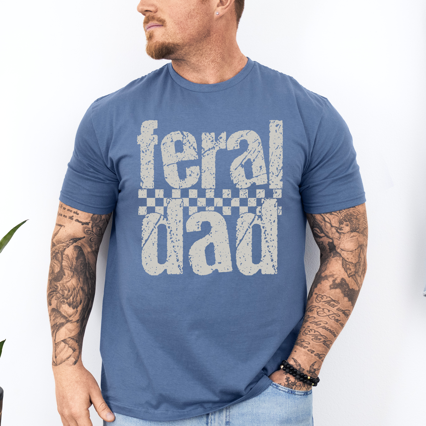 Feral Dad, Funny, Father's Day, Husband, Brother, Guy Gift, Soft Style T-Shirt