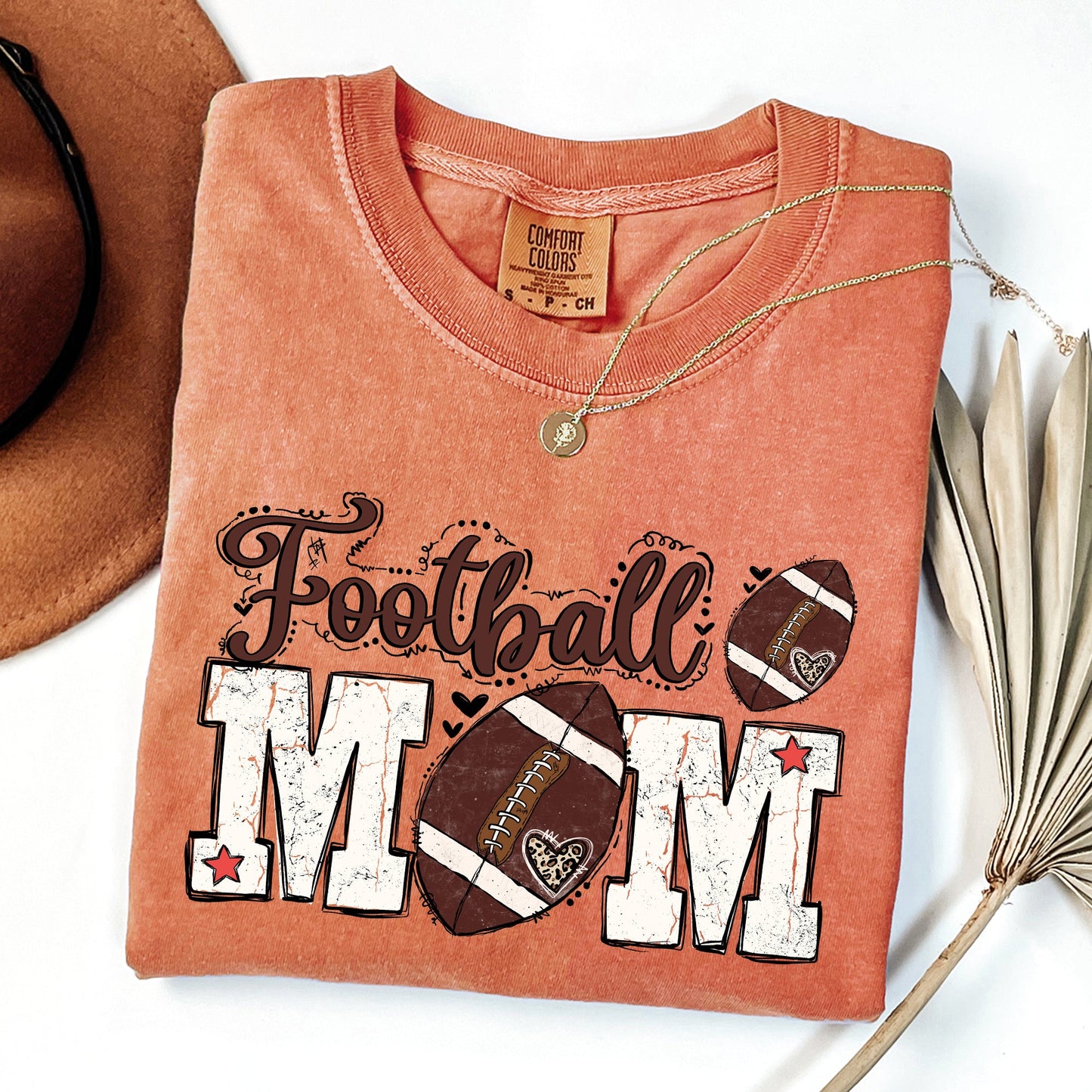 Football Mom, Sports, Game Day, Big Game, Touchdown, Tailgate Party Tshirt Comfort Colors T-Shirt