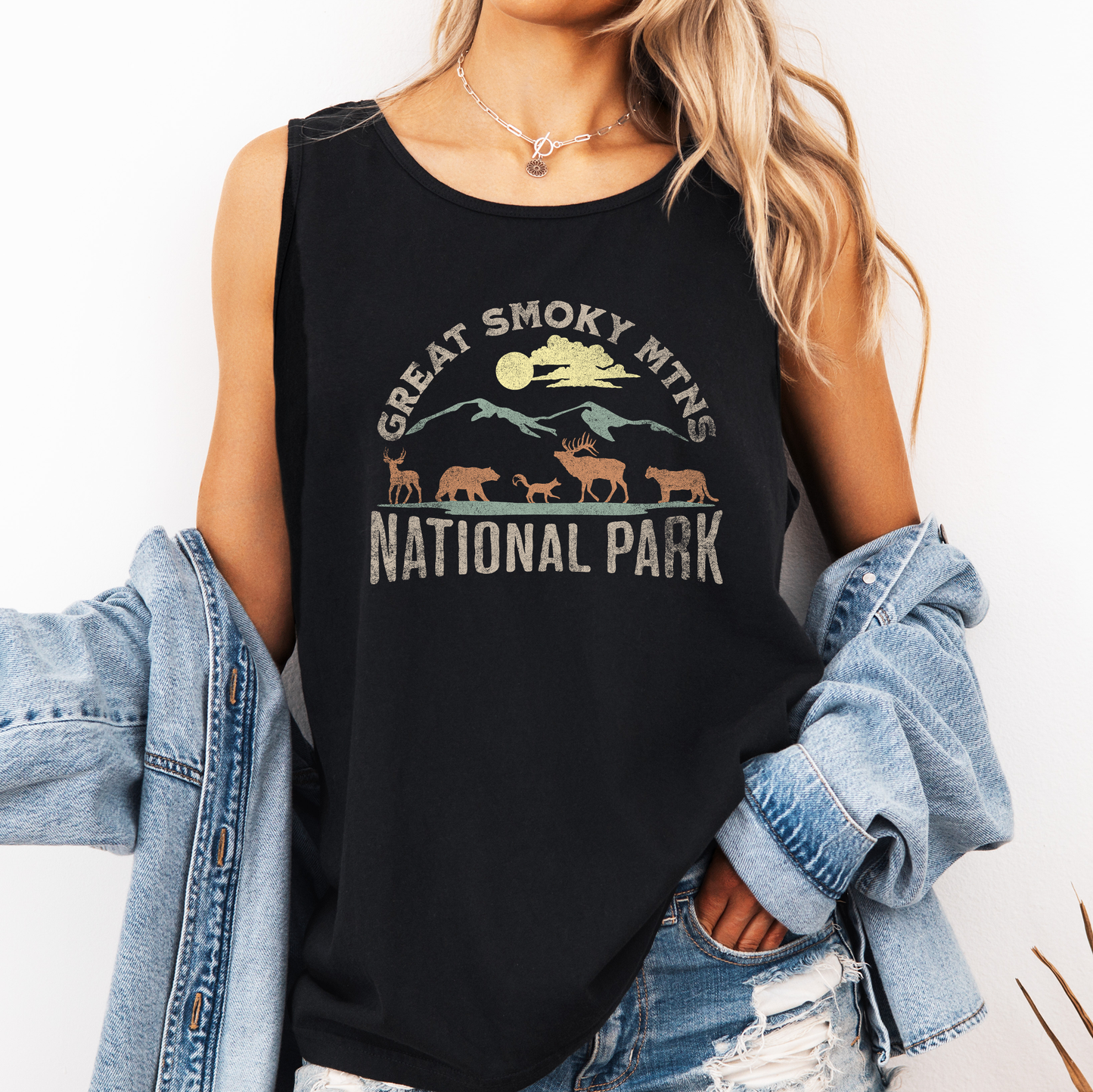Great Smoky Mountains National Park, Nature, Outdoors, Camping, Hiking Comfort Colors Tank Top