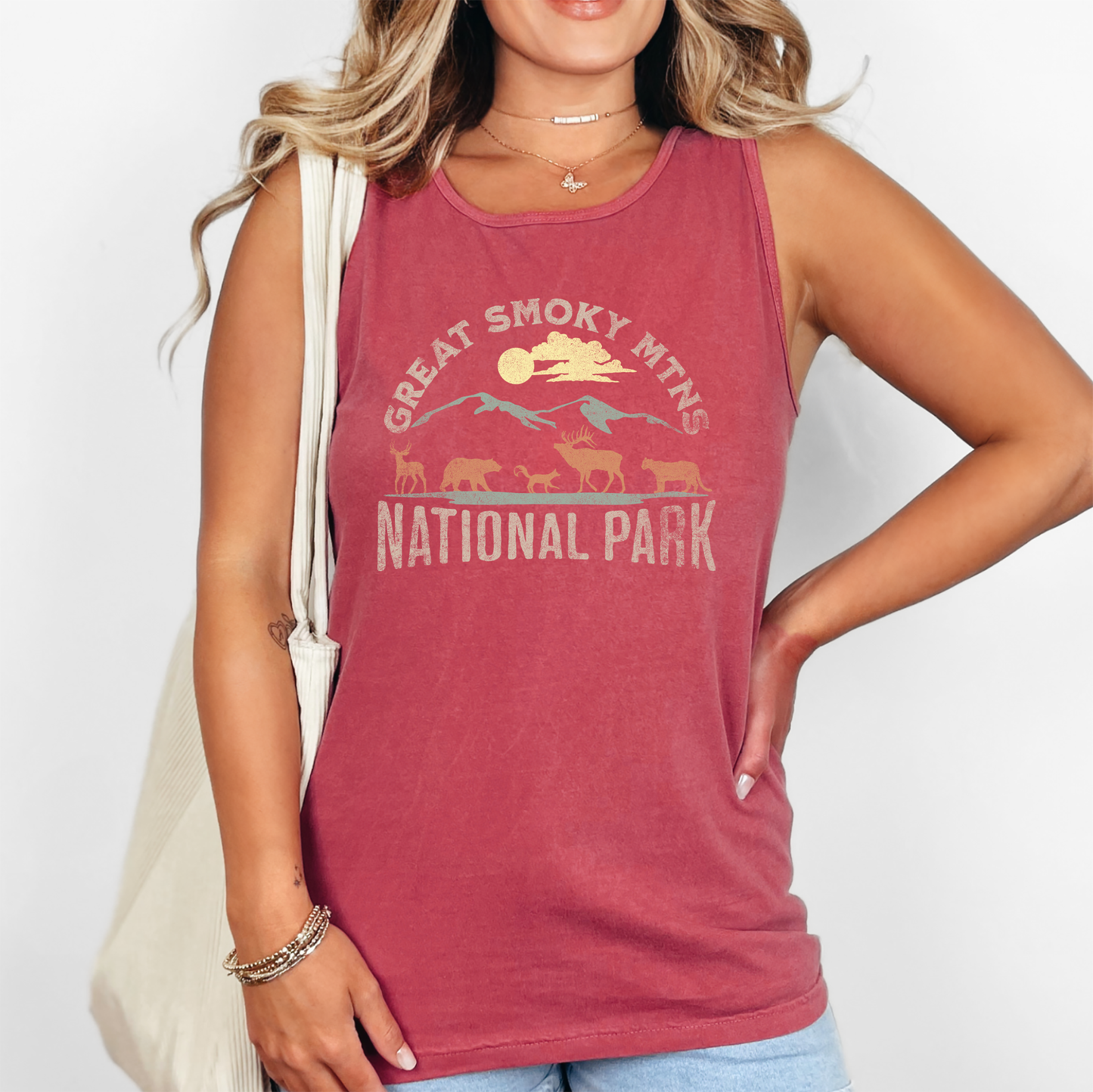Great Smoky Mountains National Park, Nature, Outdoors, Camping, Hiking Comfort Colors Tank Top