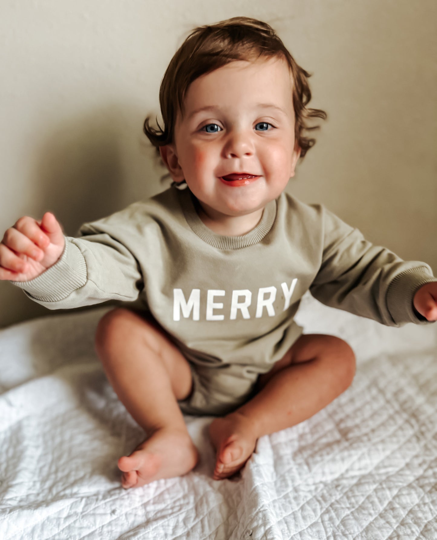 Merry Organic Cotton Sweatshirt Romper