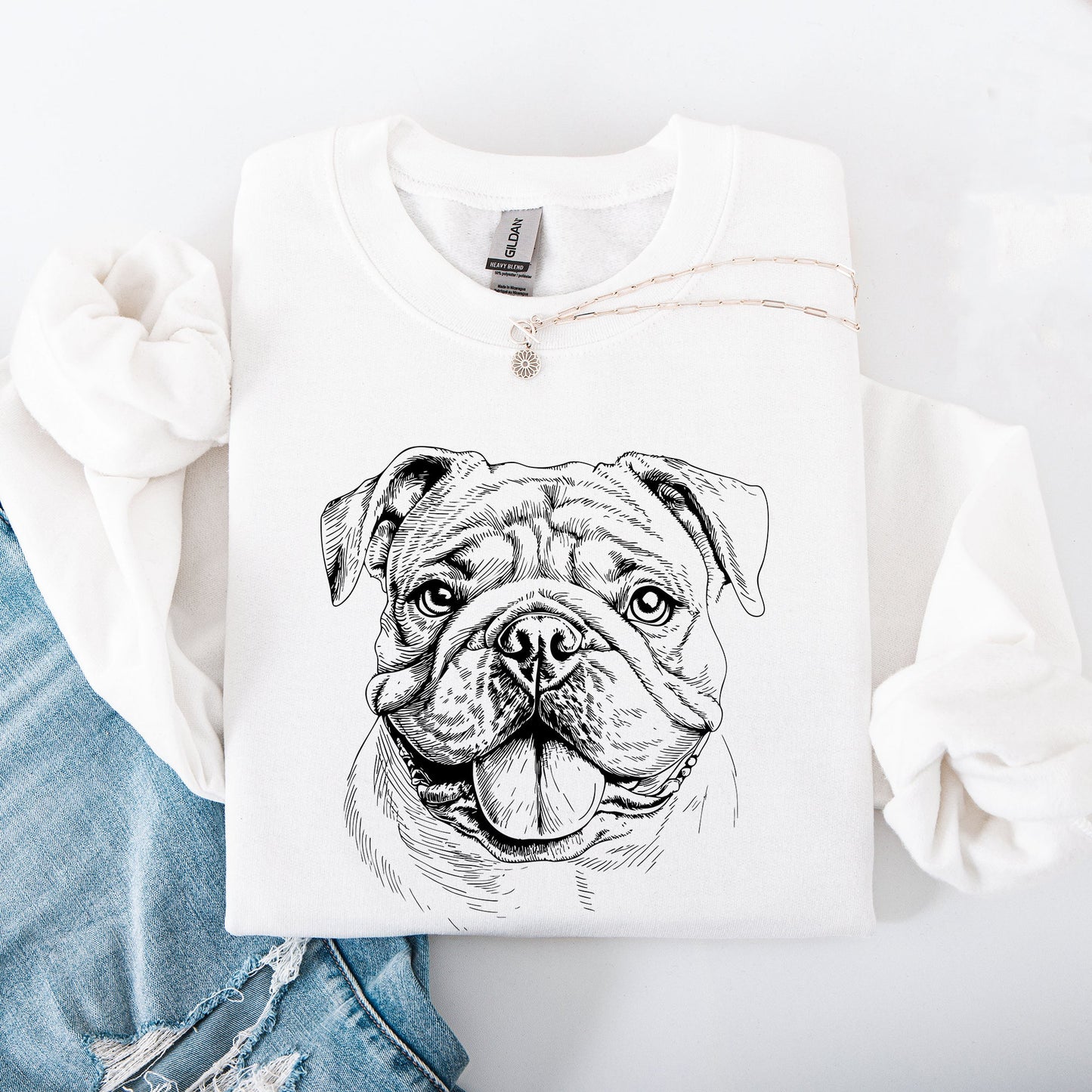 English Bulldog, Pet, Dog Breed Sweatshirt