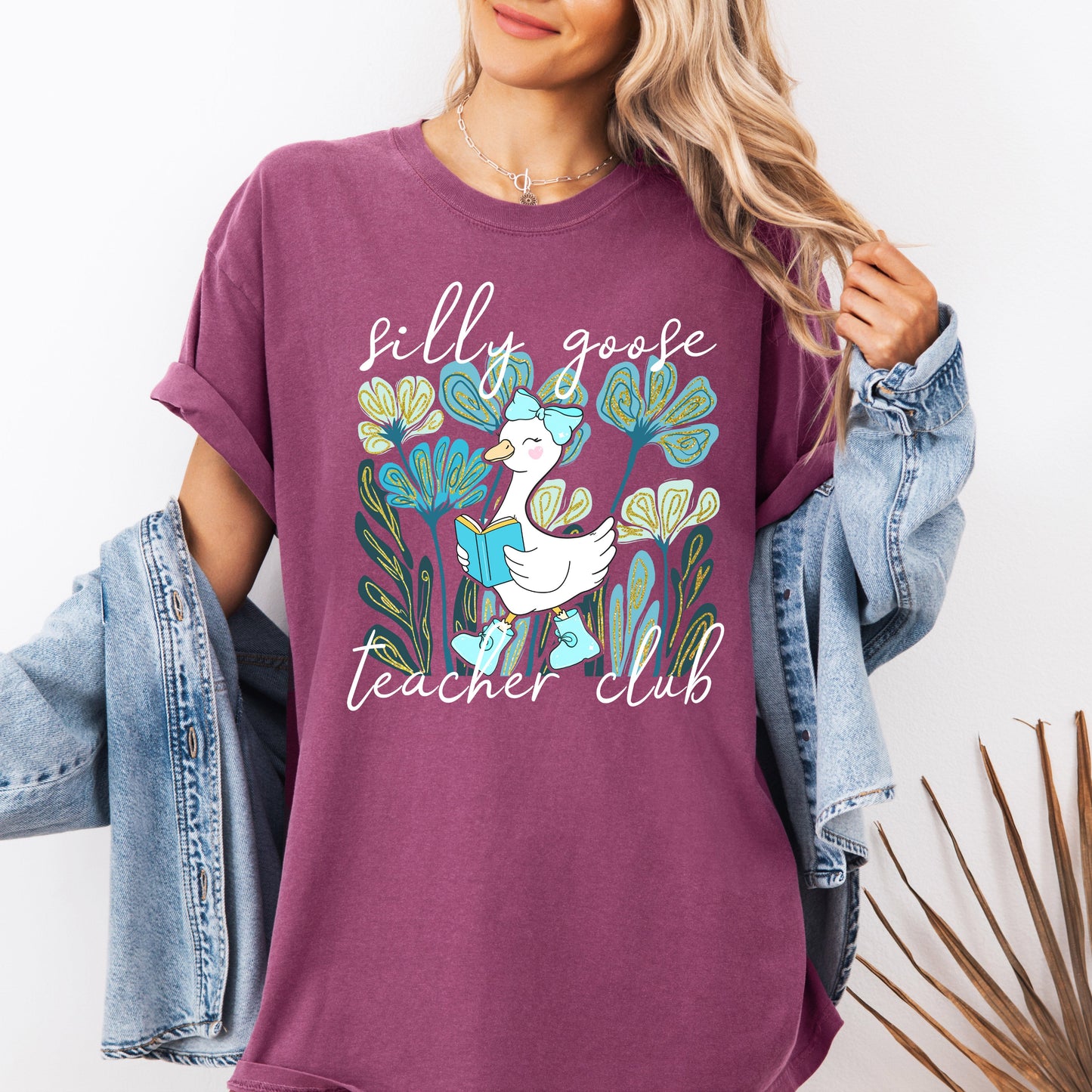 Silly Goose Teacher Club, Back to School, First Day of School, Cute, Teacher Appreciation, Coquette, Comfort Colors T-Shirt