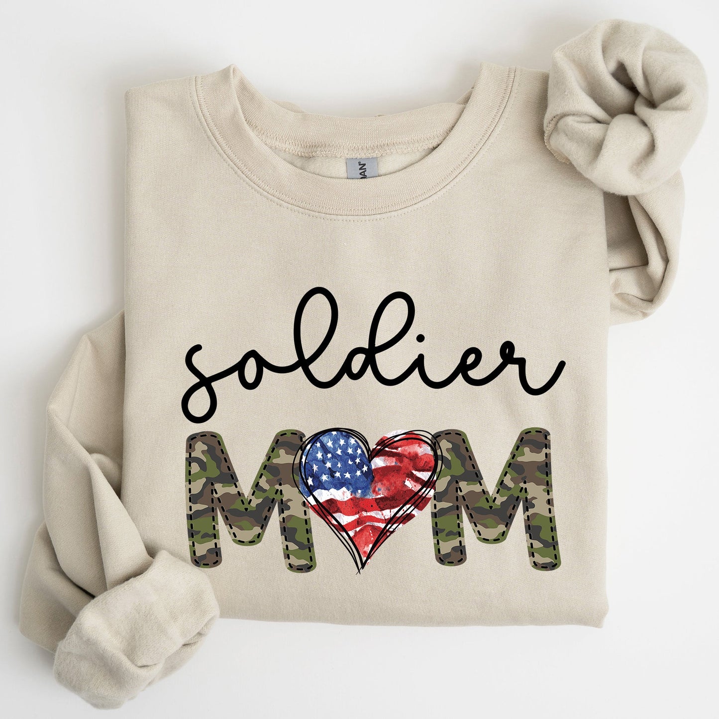 Soldier Mom, Military, Armed Forces, Mother's Day Sweatshirt