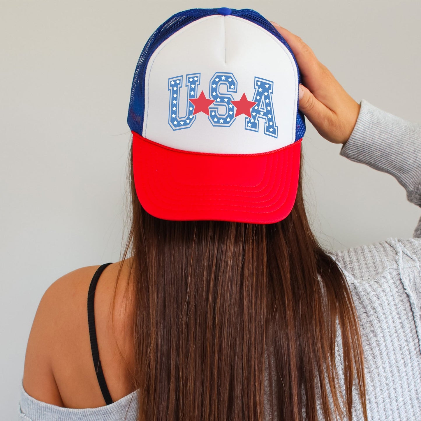 USA, Stars, Patriotic, Snapback Trucker Hat