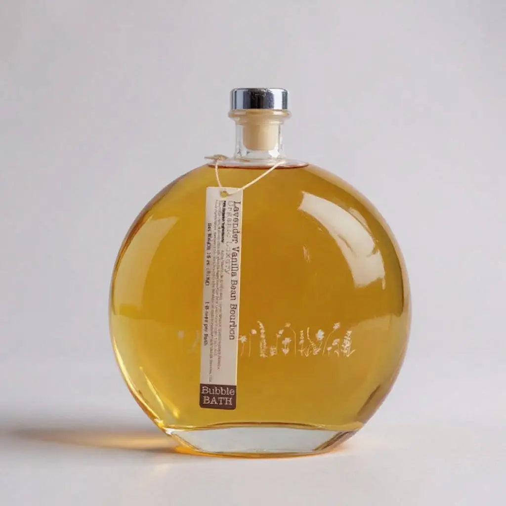 Lavender - Vanilla - Bourbon Bubble Bath + Luffa Sponge - 18 oz