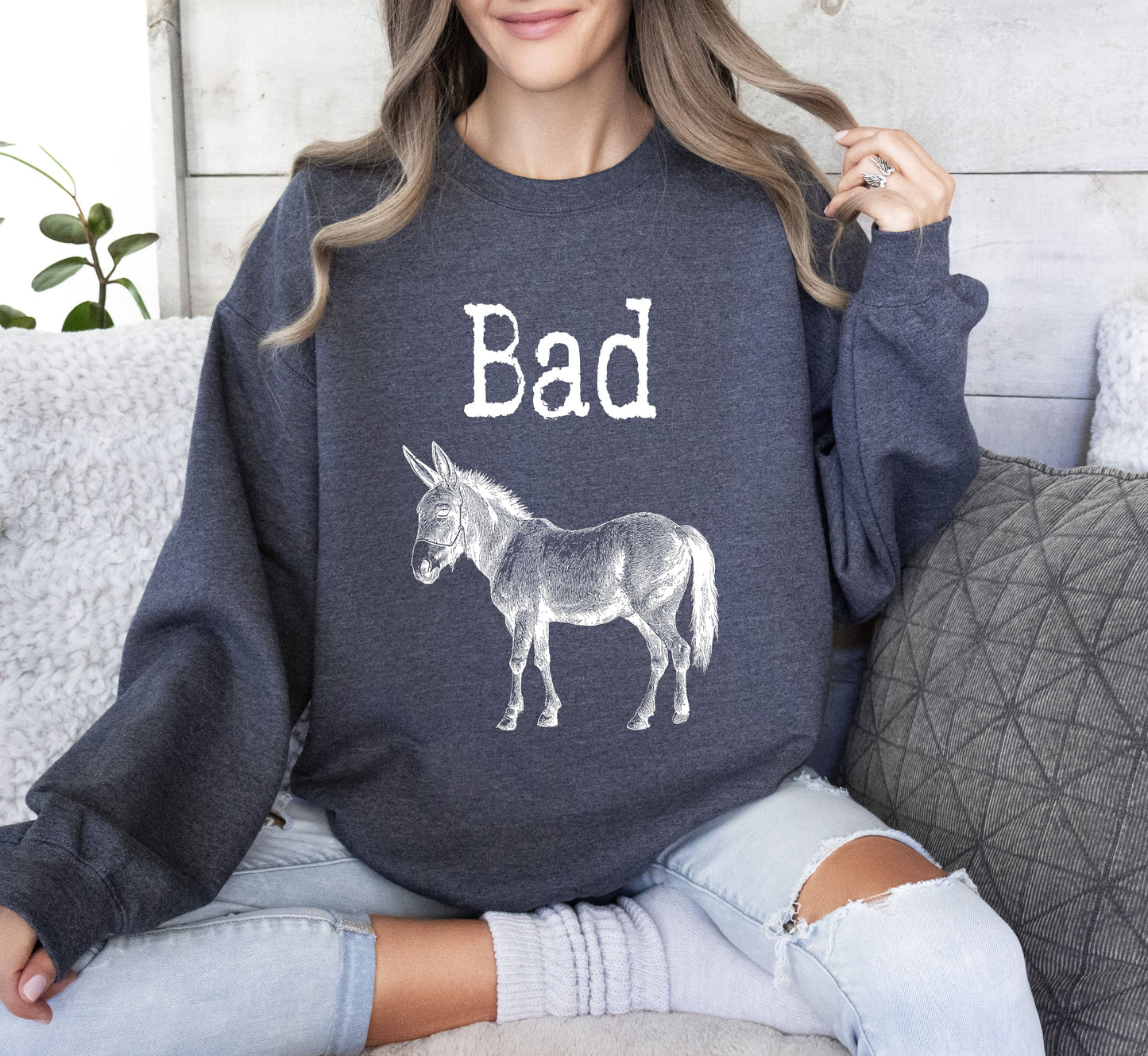 Badass Funny Sweatshirt, Sarcastic College Sweatshirt