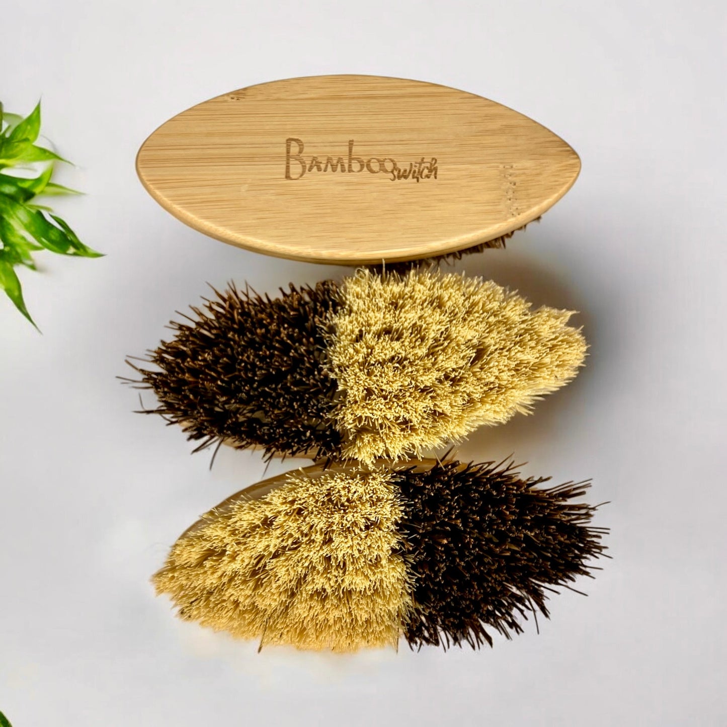 Double-Sided Bamboo Cleaning Brush