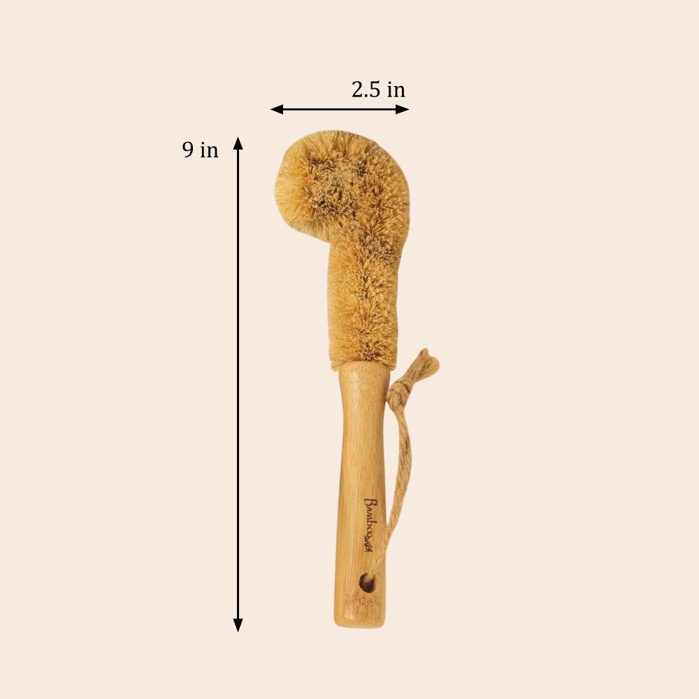 Bamboo Drink Ware Cleaning Brush | Straight