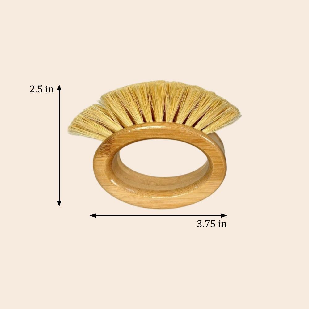 Bamboo Veggie Cleaning Brush | Oval