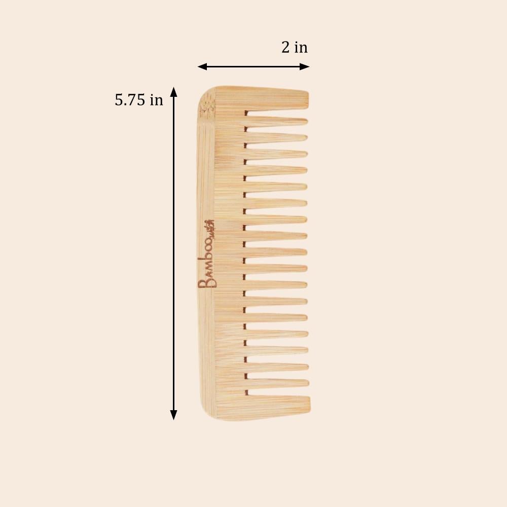 Bamboo Wide Tooth Comb | Flat Tips