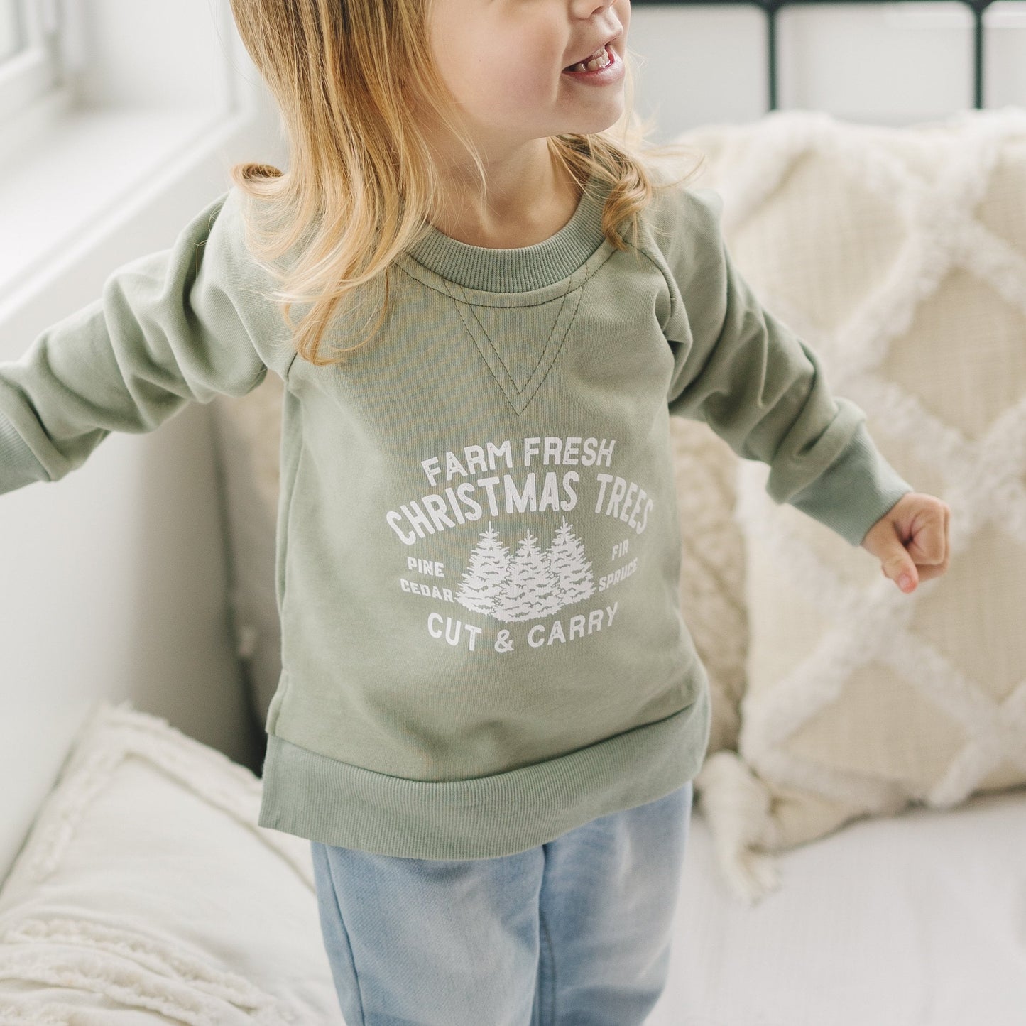 Farm Fresh Christmas Trees Crewneck Sweatshirt