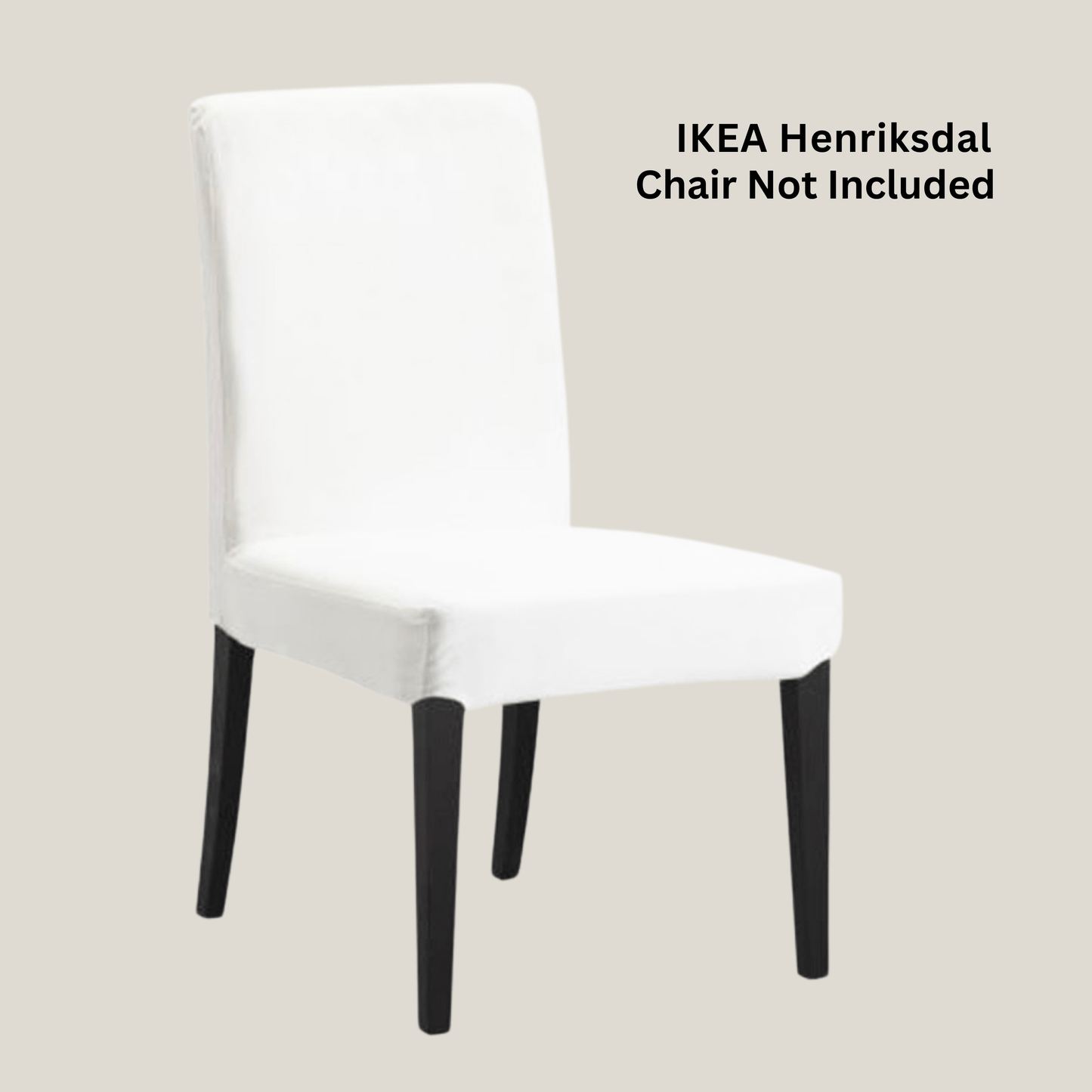 Buffalo Check Beige Dining Chair Slipcovers Set of 2 – Compatible with Ikea Henriksdal EU/AU + Pre-2009 USA Canada Size