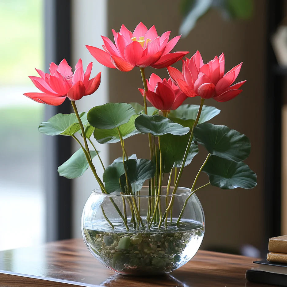 Premium Red Lotus Flower Seeds, Grow Stunning Blooms