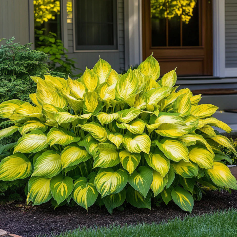 Rare Yellow Gold Hosta Seeds, Bright Lime-Green & Golden Foliage