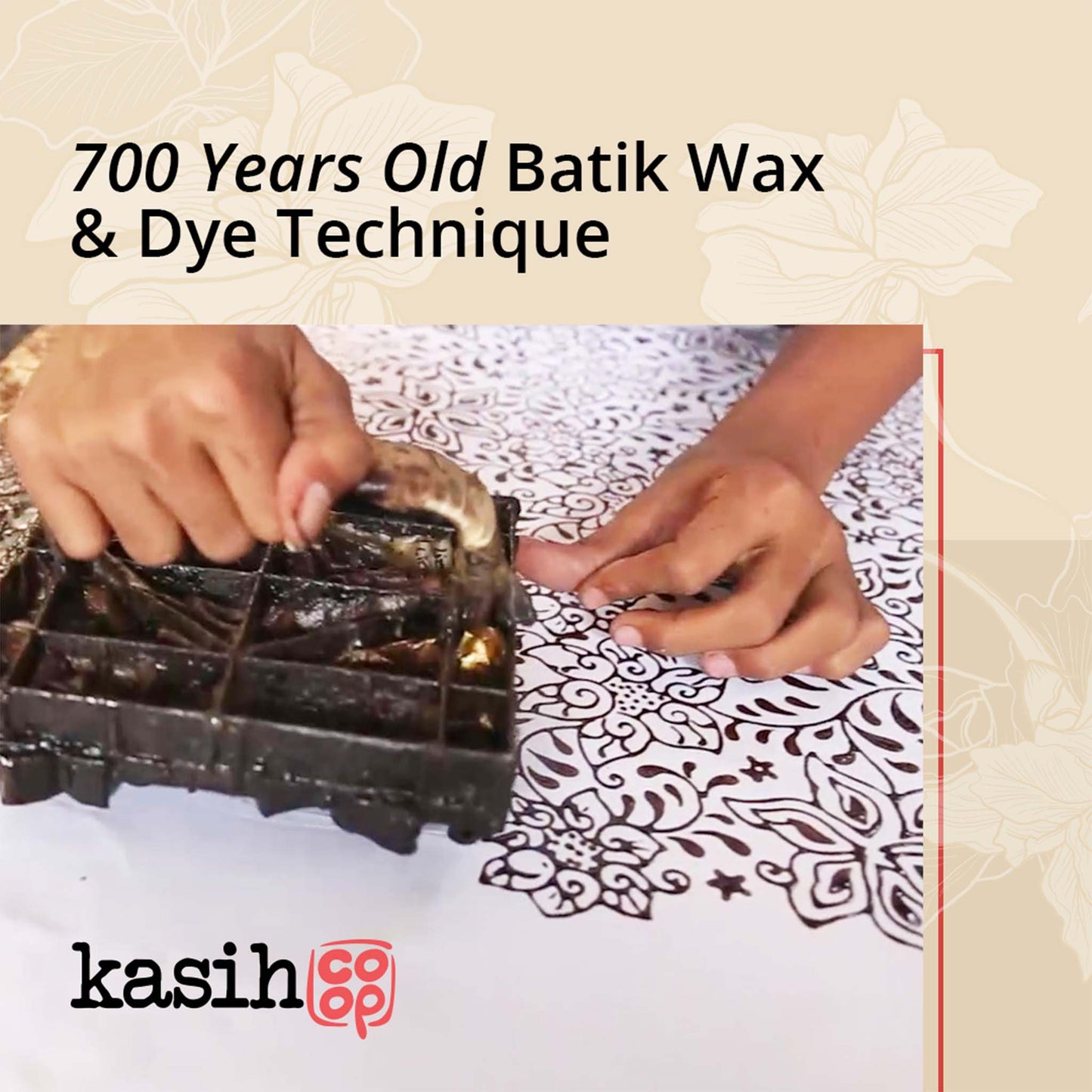 Handmade Batik Scarf - Cotton - Foliage